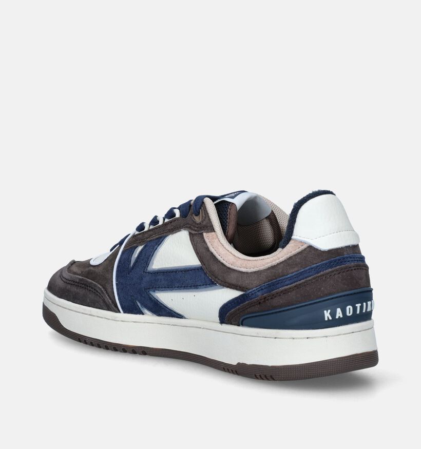 Kaotiko Boston Piping Suede Blauwe Veterschoenen voor heren (346093) - geschikt voor steunzolen