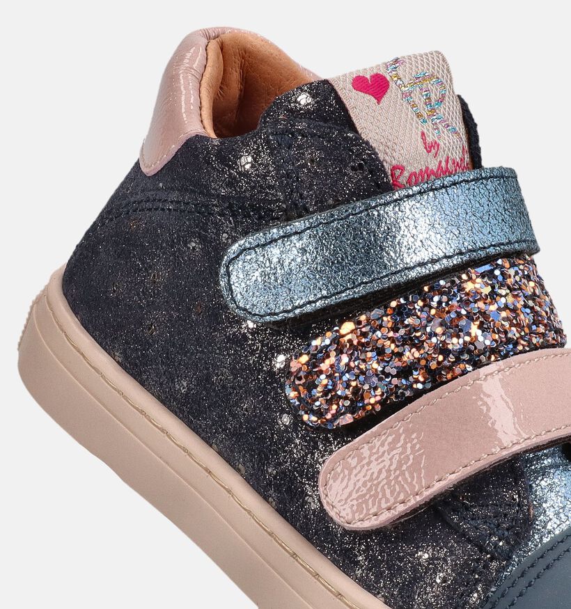 FR by Romagnoli Blauwe/Roze Boots met Velcro voor meisjes (378991) - geschikt voor steunzolen