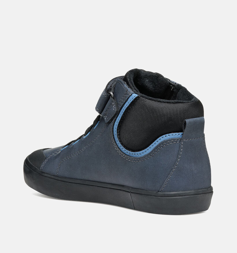 Geox Gisli Chaussures hautes en Bleu foncé/Noir pour garçons (360360) - pour semelles orthopédiques