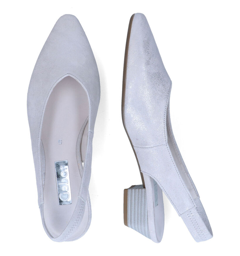 Gabor Escarpins slingback en Argent pour femmes (313304)