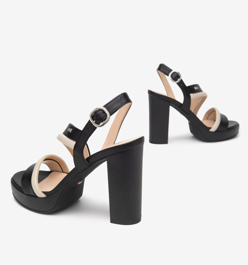 NeroGiardini Zwarte Sandalen met blokhak voor dames (355970)