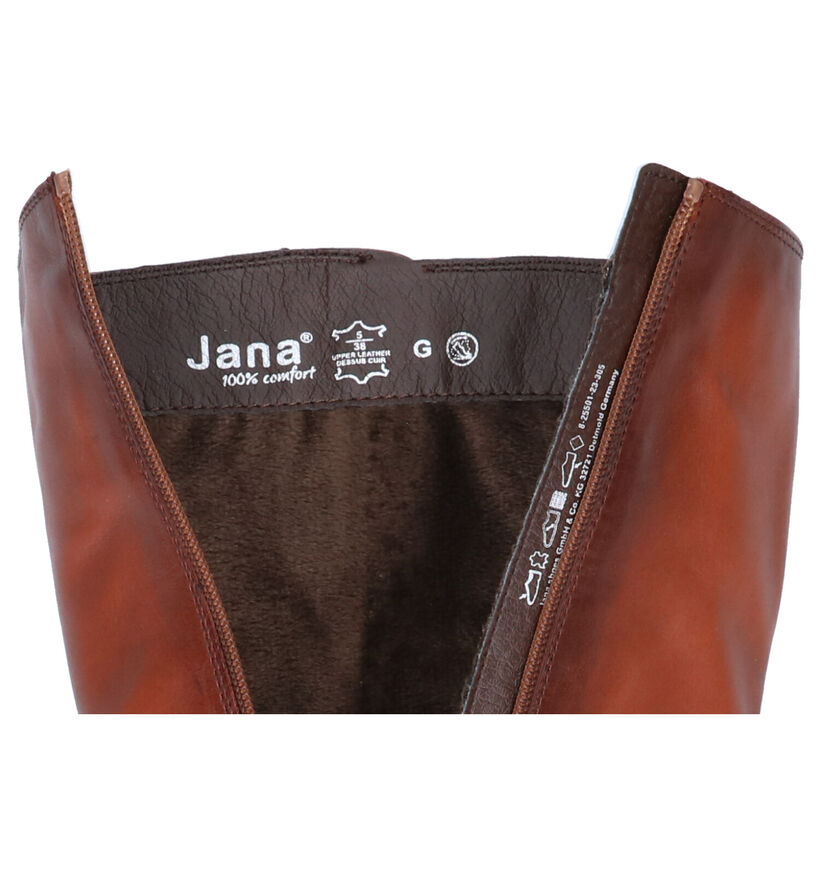 Jana Cognac Laarzen in leer (257424)