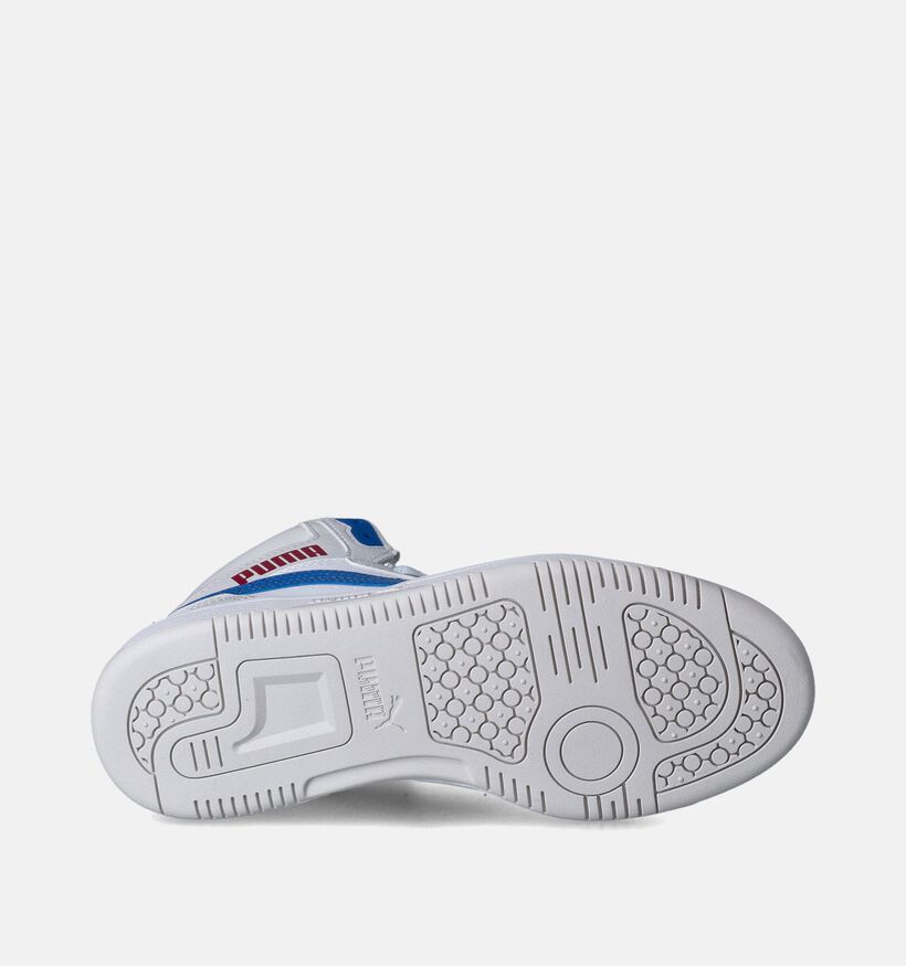 Puma Rebound v6 mid Grijze Sneakers voor jongens, meisjes (350366) - geschikt voor steunzolen