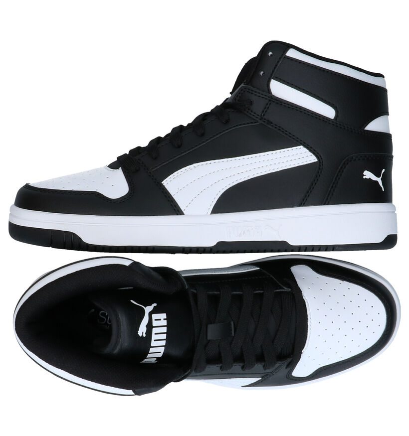 Puma Rebound Layup SL Zwarte Sneakers in kunstleer (307174)