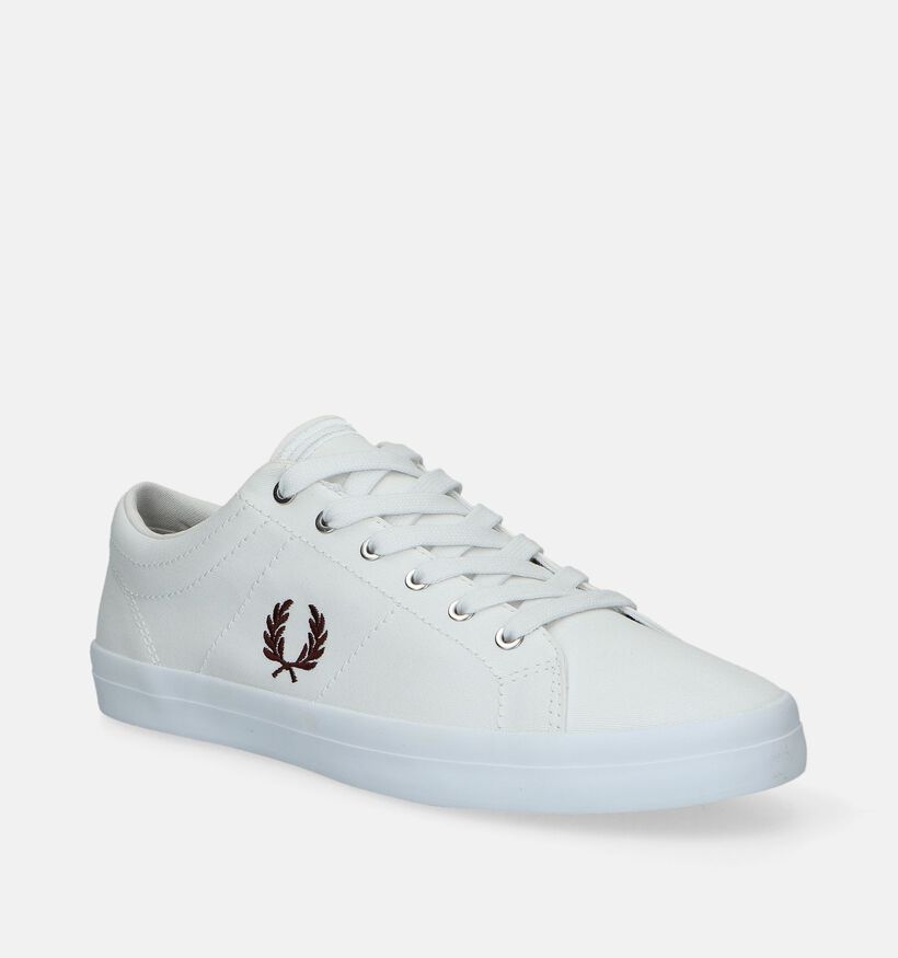 Fred Perry Baseline Twill Witte Veterschoenen voor heren (342530)