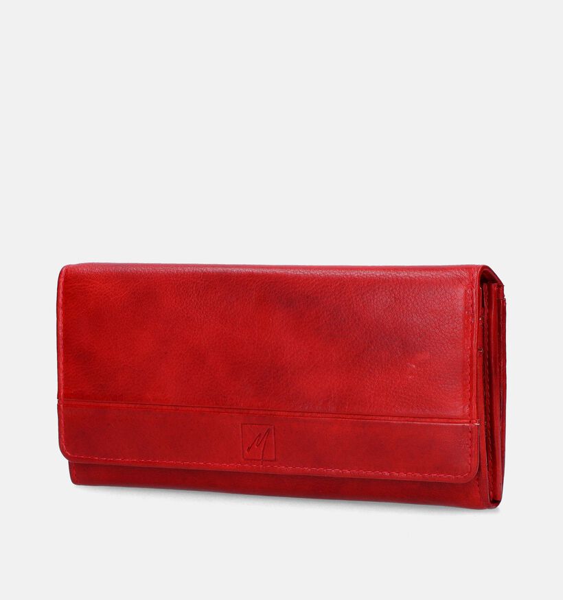 Label M Porte-monnaie à rabat en Rouge pour femmes (349930)