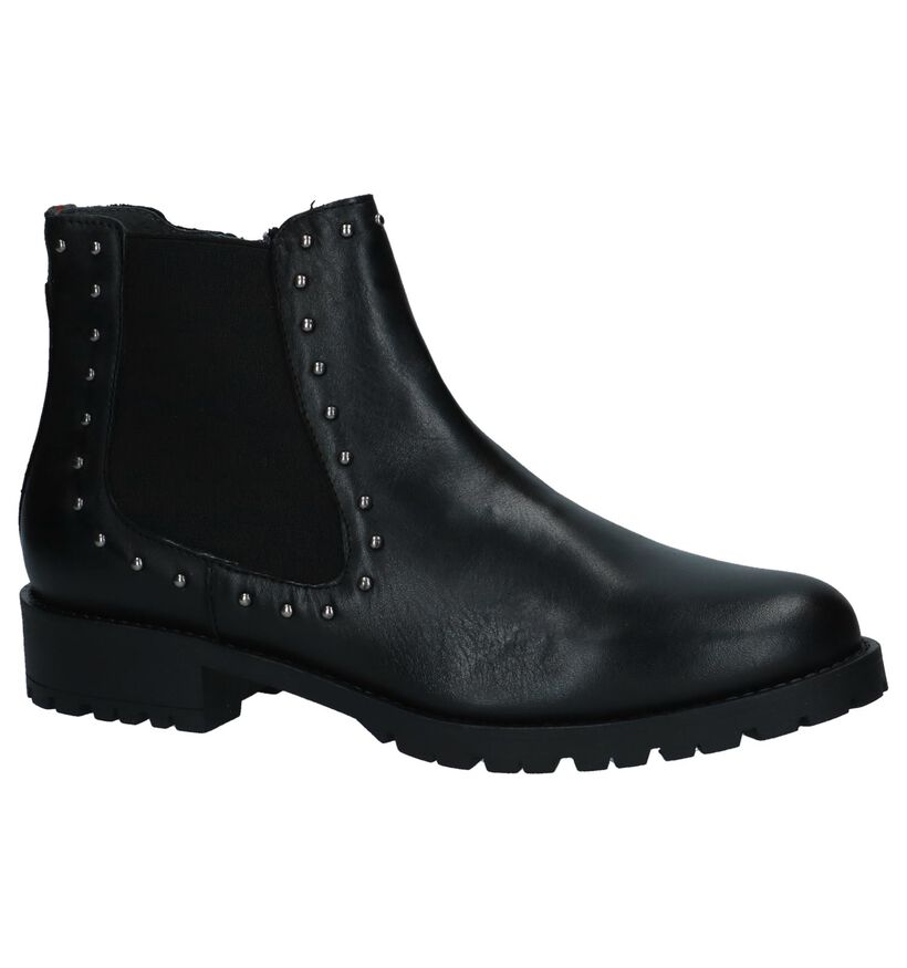 River Woods Long Zwarte Boots in leer (231792)