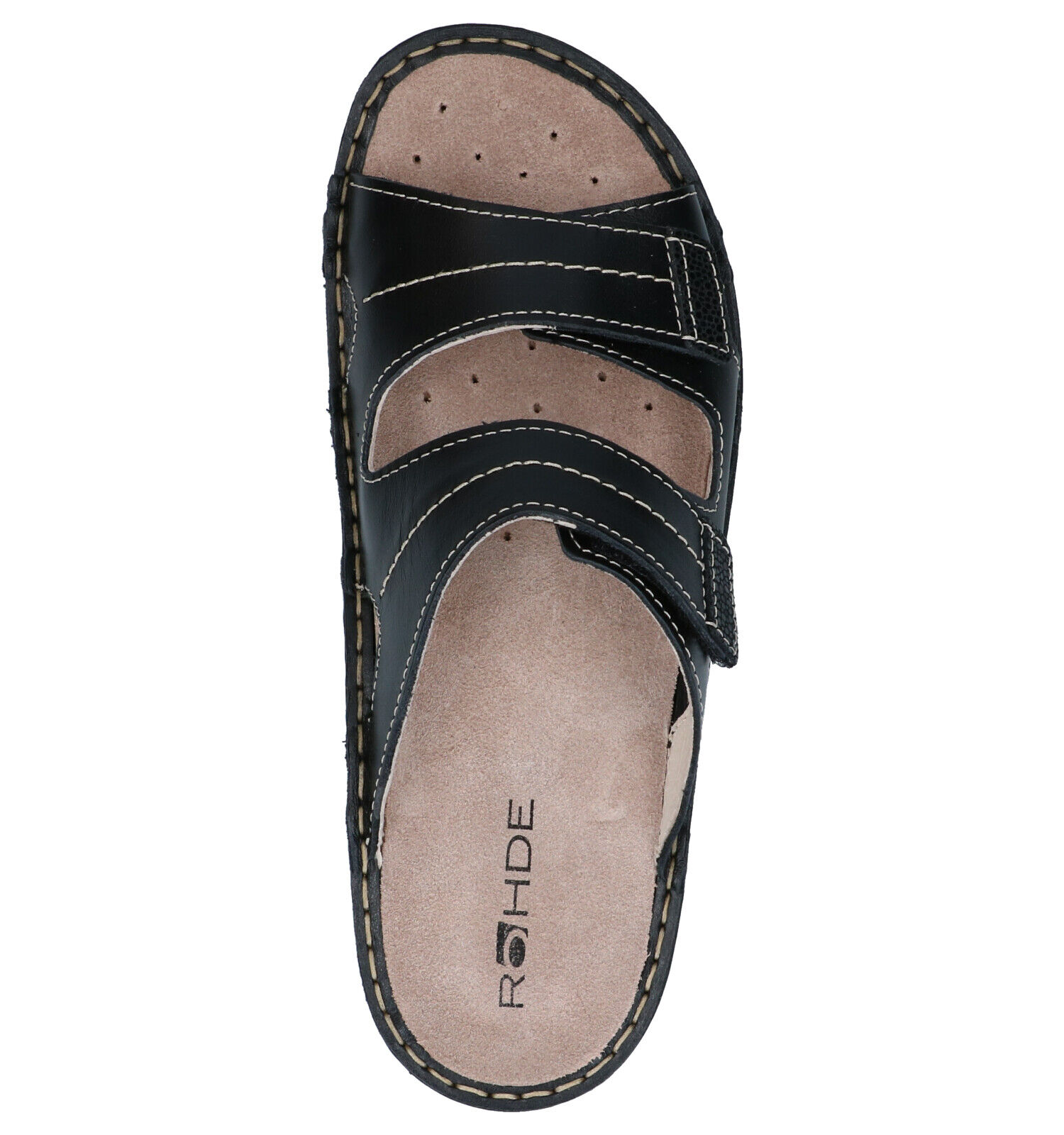 Zwarte Comfortabele Slippers Rohde Dames Slippers Online op