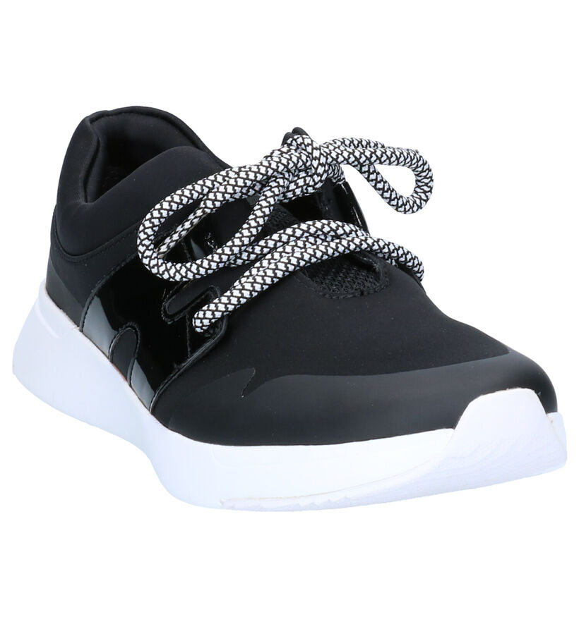 FitFlop Anni Flex Zwarte sneakers in stof (255999)