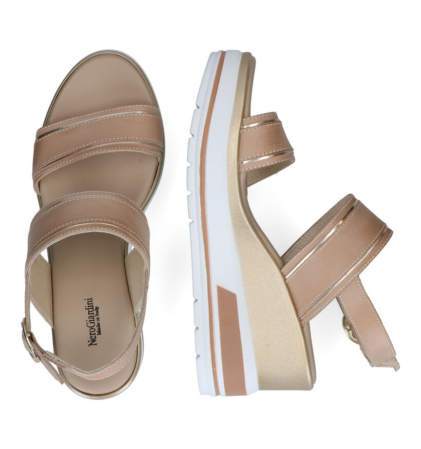 NeroGiardini Beige Sandalen in leer (307470)