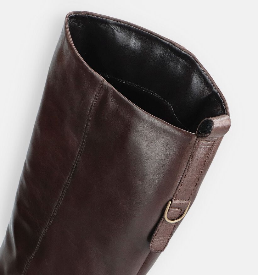 Laurent David Bottes hautes en Brun foncé pour femmes (362498)