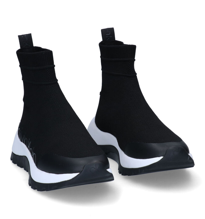 Calvin Klein Knit Zwarte Boots in stof (295207)