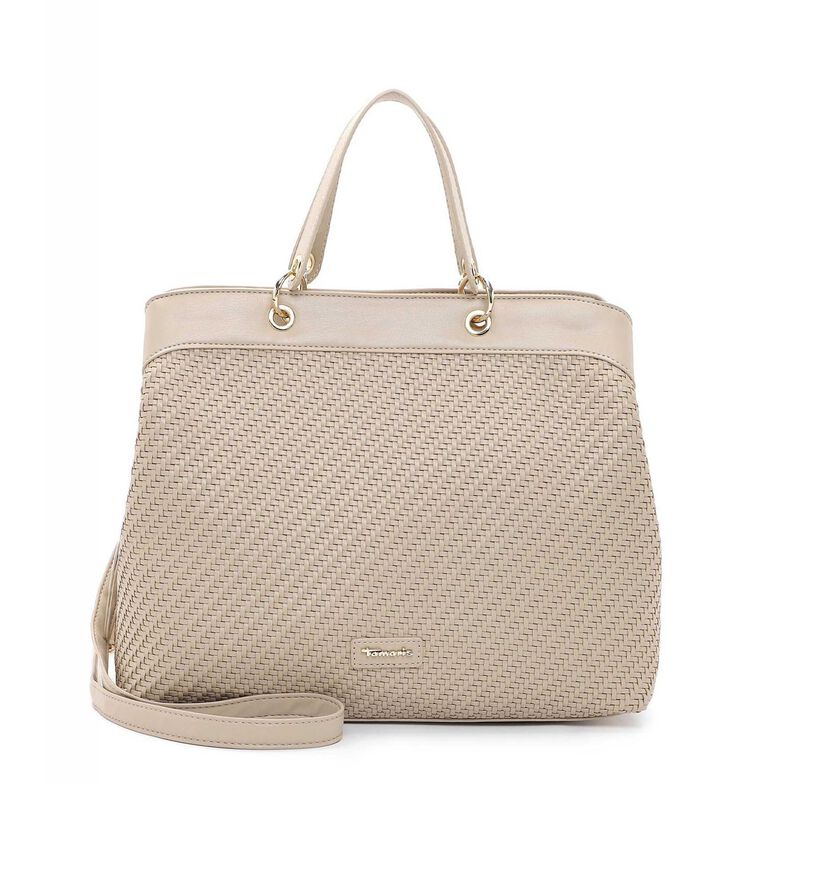 Tamaris Leila Beige Shopper Tas met Rits in kunstleer (325603)