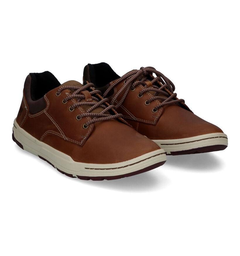 Caterpillar Colfax Chaussures à lacets en Cognac en cuir (312660)