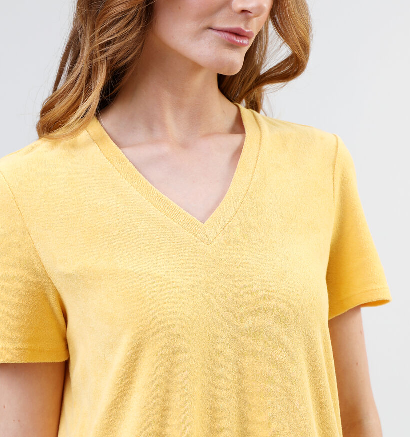 Vila Frotté Robe courte en Jaune pour femmes (342138)