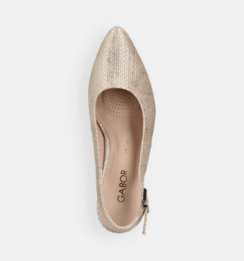 Comfort Escarpins slingback en Or pour femmes (371116)