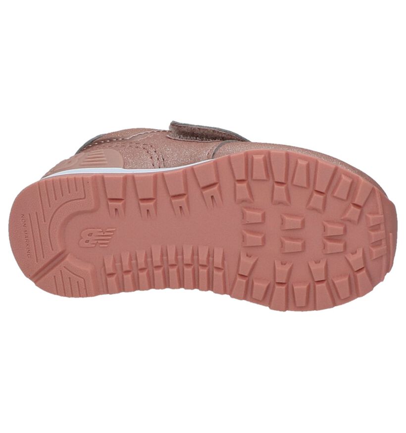 New Balance YV574 Baskets en Bleu en cuir (253359)