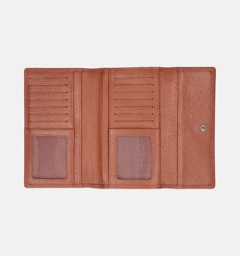 Label M Porte-monnaie à rabat en Cognac pour femmes (358849)