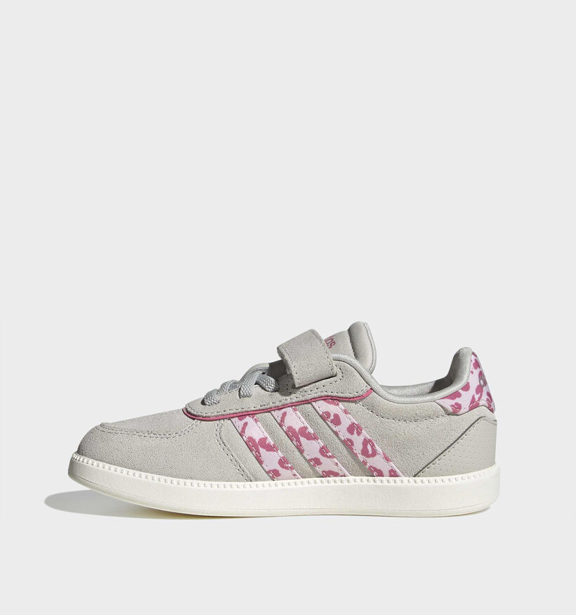 adidas Breaknet Sleek Baskets basses en Gris/Rose pour filles (375410)