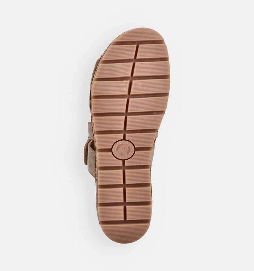 Solemade Mia 113 Taupe Slippers met Sleehak voor dames (371638) - geschikt voor steunzolen