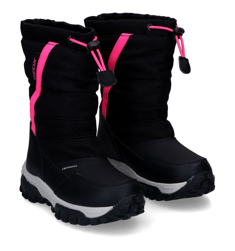 Geox Himalaya Zwarte Snowboots voor meisjes (317651) - geschikt voor steunzolen