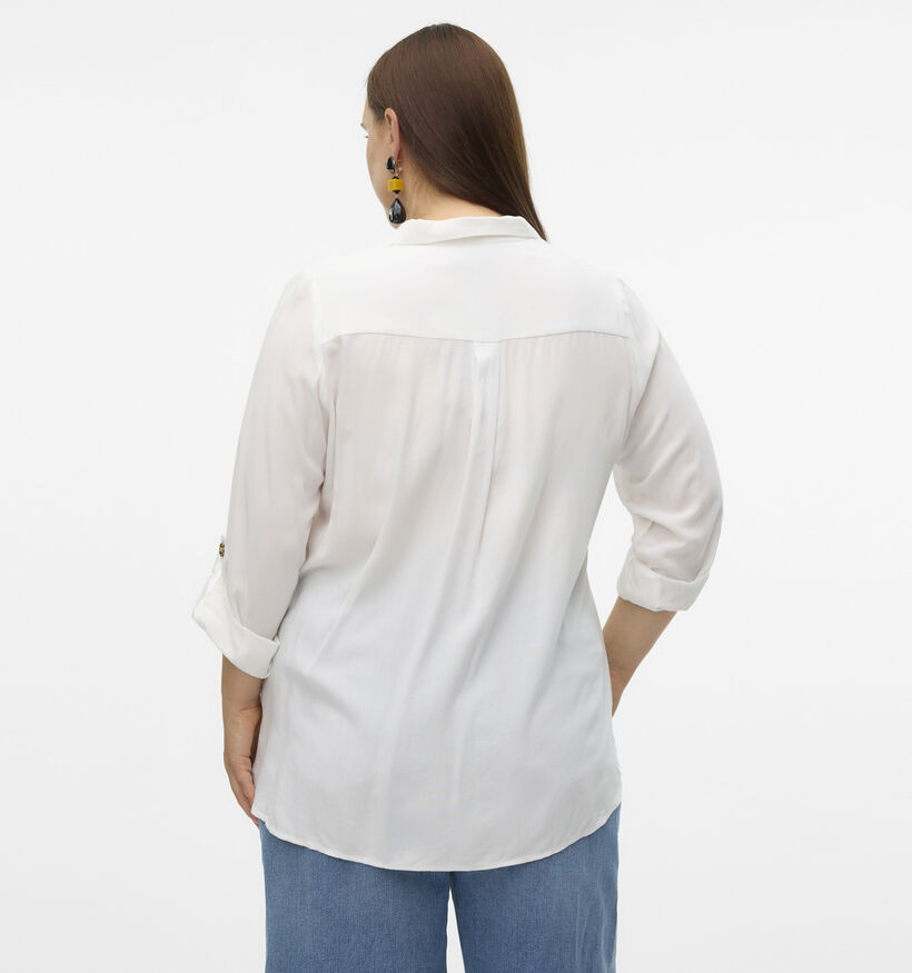 Vero Moda Curve Bumpy Blouse en Blanc pour femmes (369320)