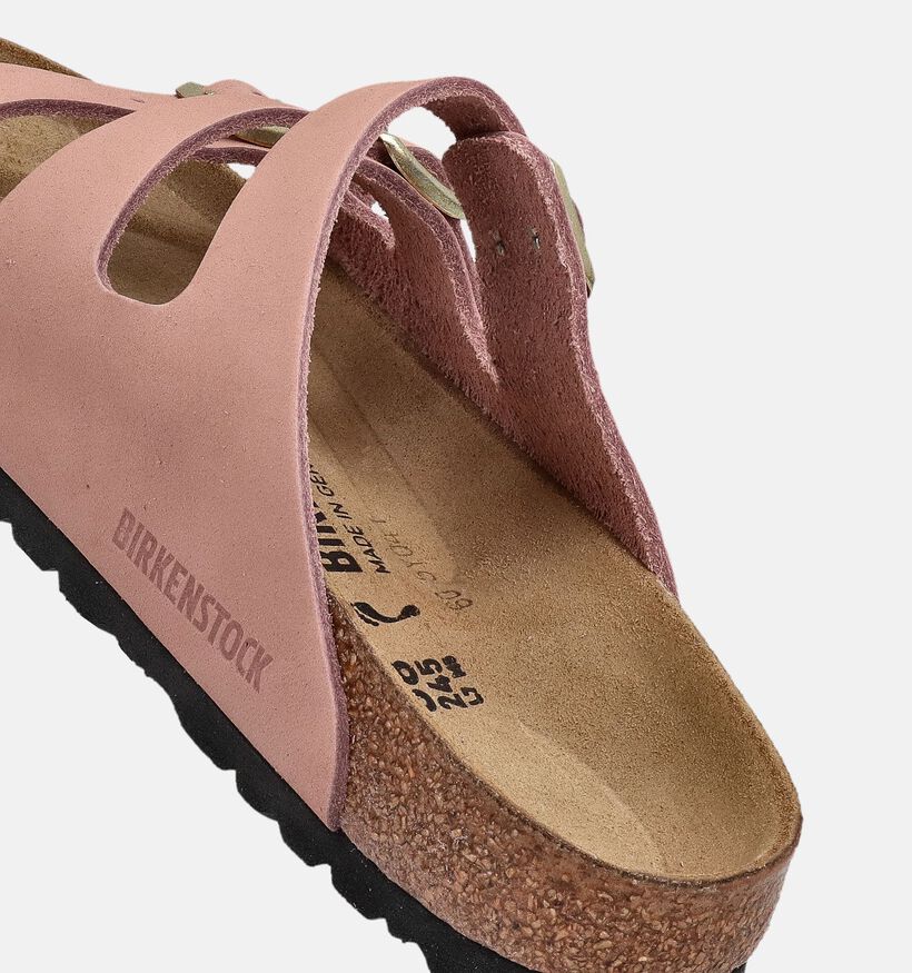 Birkenstock Florida Fresh Nubuk Roze Slippers voor dames (368216)