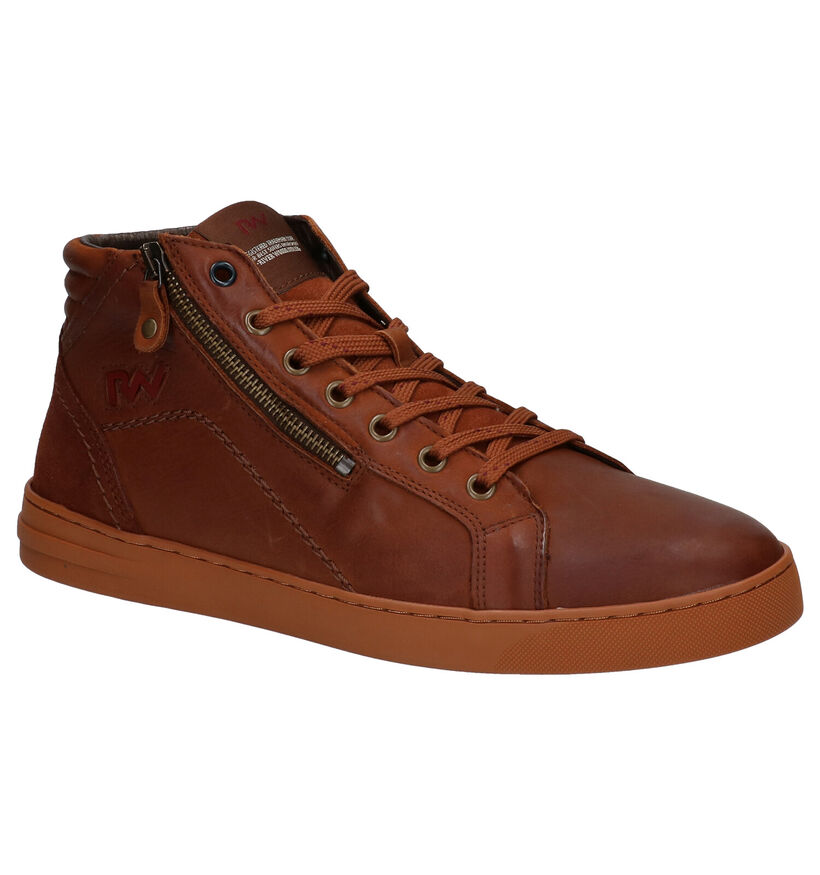 River Woods Faust Chaussures hautes en Cognac en cuir (282046)