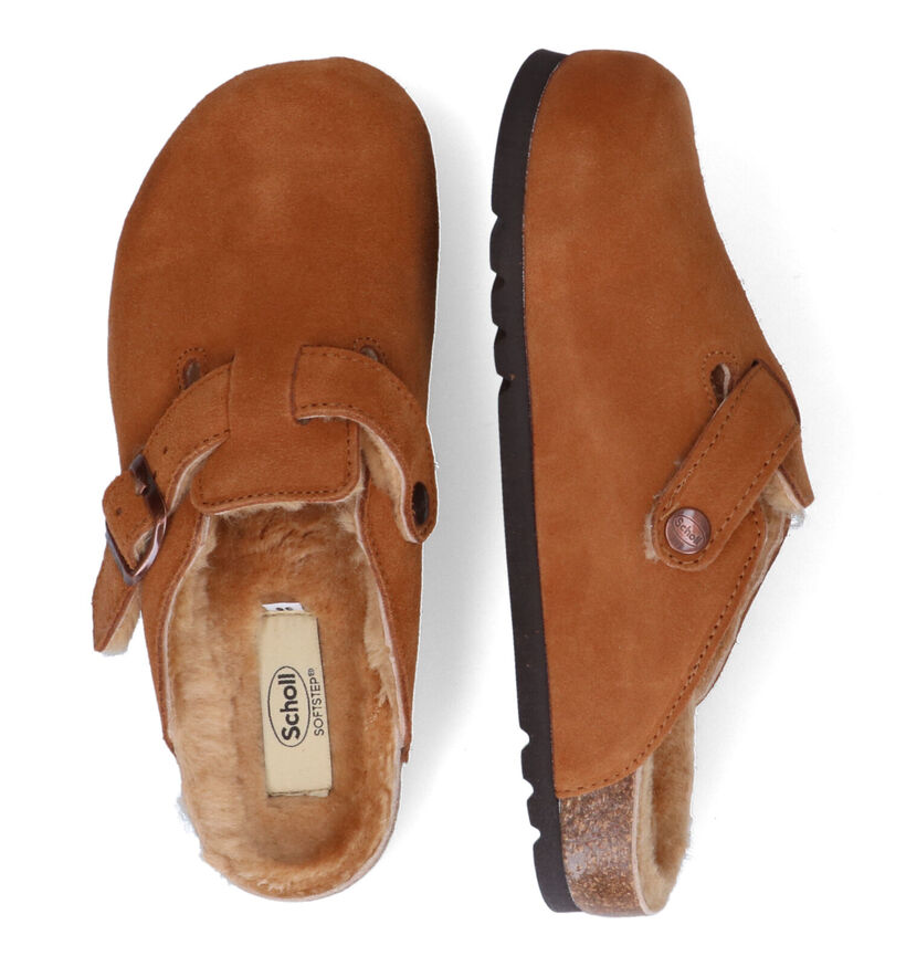 Scholl Fae Pantoufles en Cognac pour femmes (316951)
