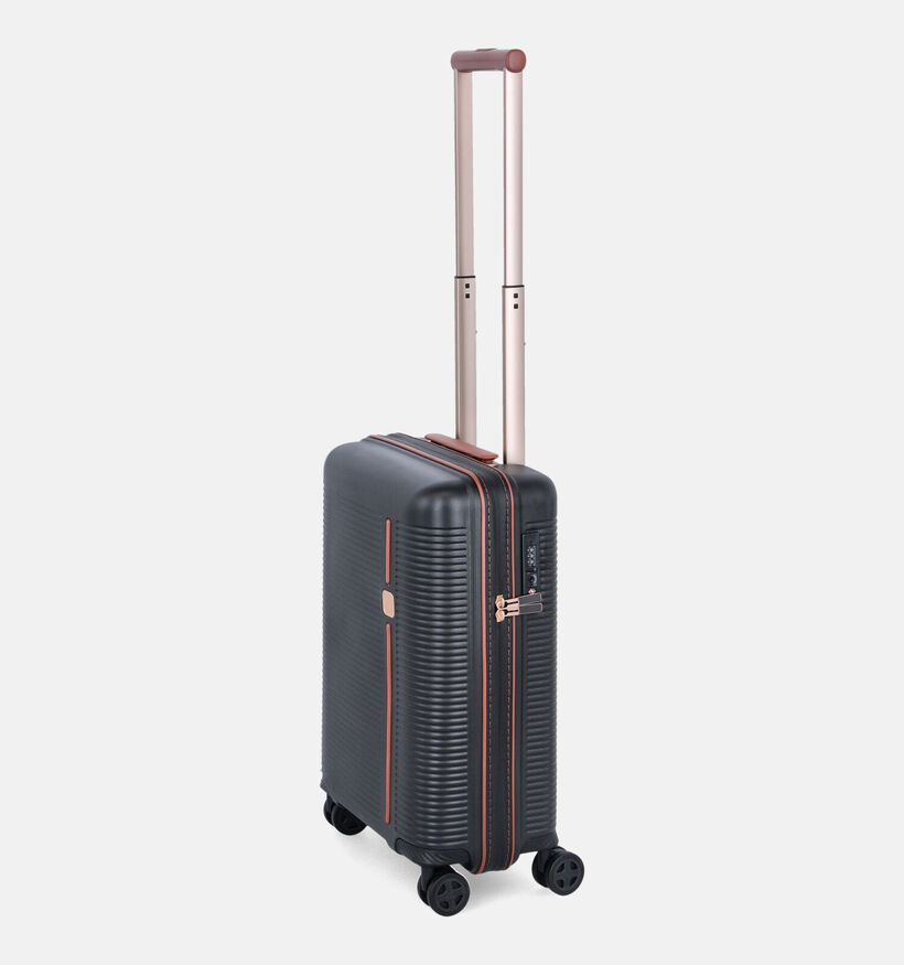 Origin Zwarte/Cognac Reiskoffer Handbagage voor dames, heren (376172)