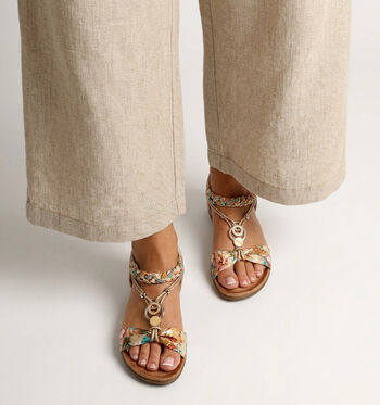 Double Heart Sandalen Goud