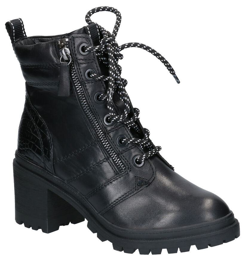Youh! Bottines à lacets en Noir en cuir (255764)