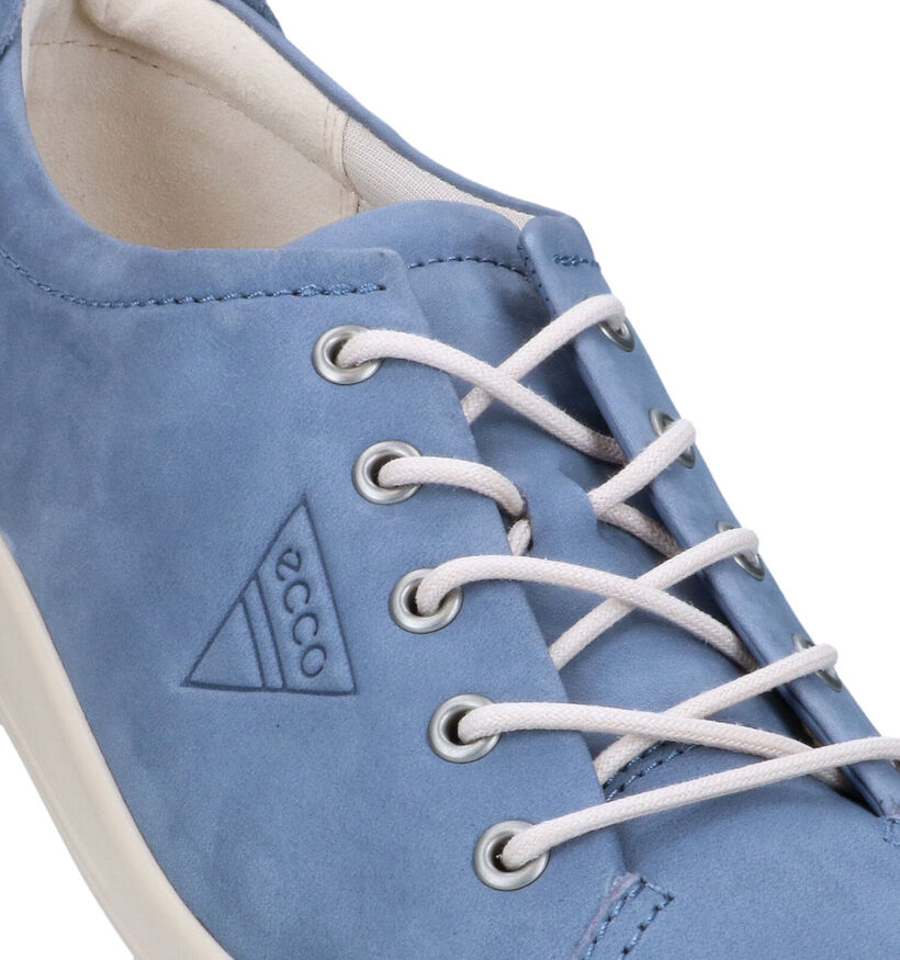 ECCO Soft 2.0 Chaussures à lacets en Bleu pour femmes (336855) - pour semelles orthopédiques