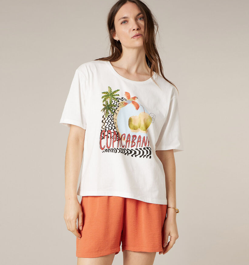 Deeluxe Original Albane Witte T-shirt Copacabana voor dames (369788)