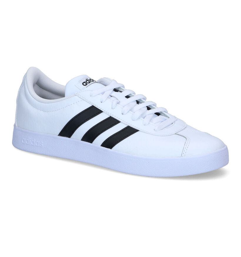 adidas VL Court 2.0 Witte Sneakers in kunstleer (319077)