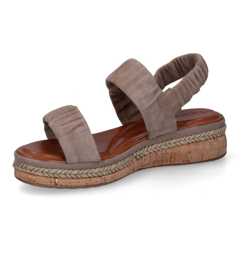 Tamaris Touch it Sandales en Taupe en daim (307596)