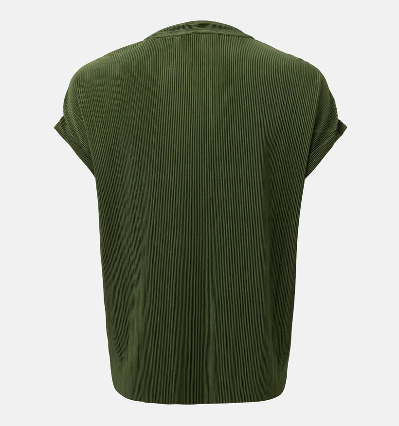 Mexx Plisse Donkergroene Mouwloze Blouse voor dames (368531)