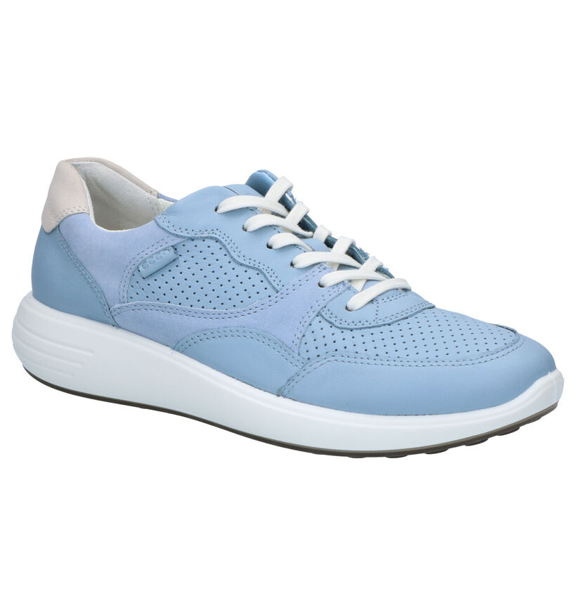 Ecco Soft 7 Baskets en Blanc en cuir (270010)