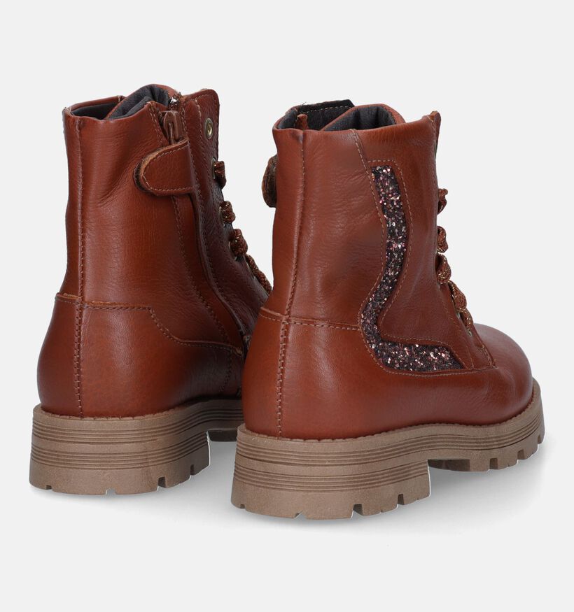 Little David Diara Bottines en Cognac pour filles (331889) - pour semelles orthopédiques