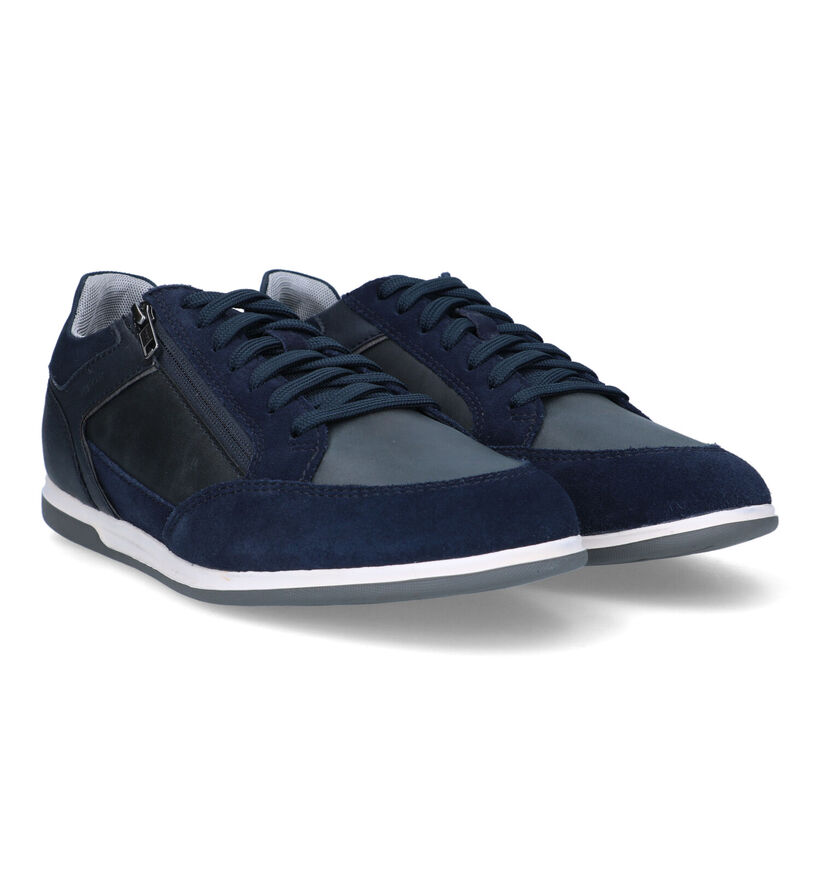 Geox Renan Chaussures à lacets en Bleu pour hommes (320084) - pour semelles orthopédiques