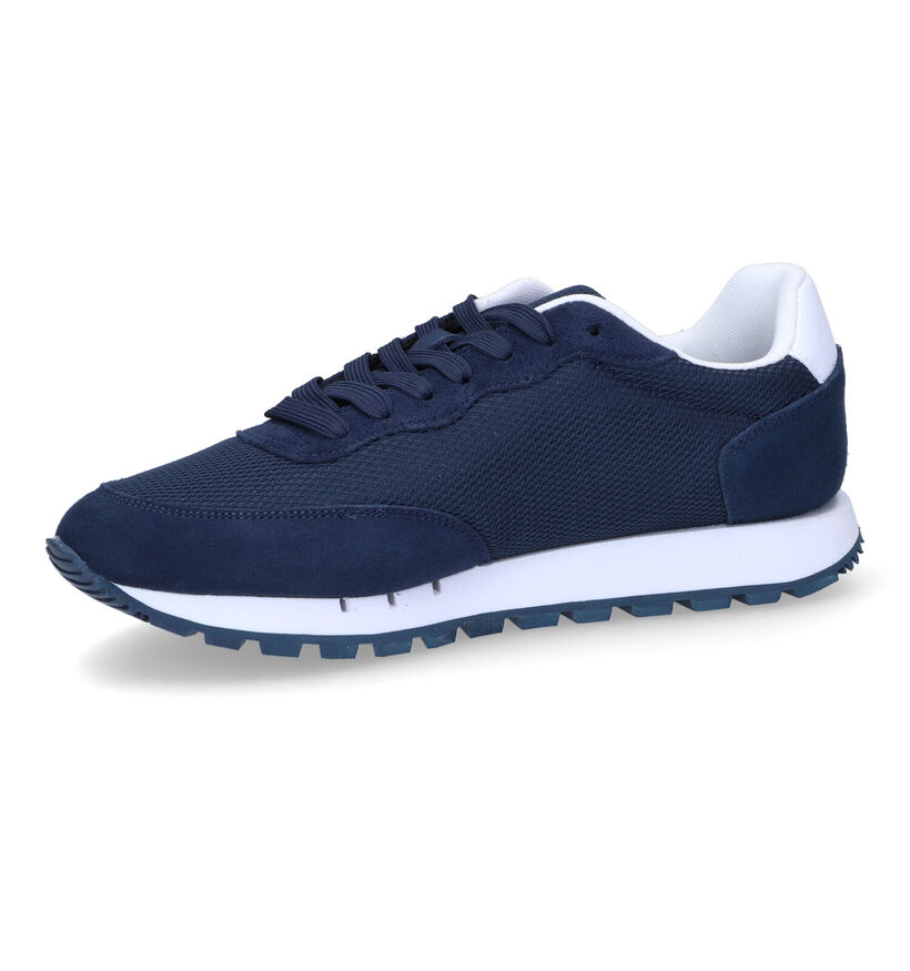 TH Tommy Jeans Mix Runner Blauwe Sneakers voor heren (300636)