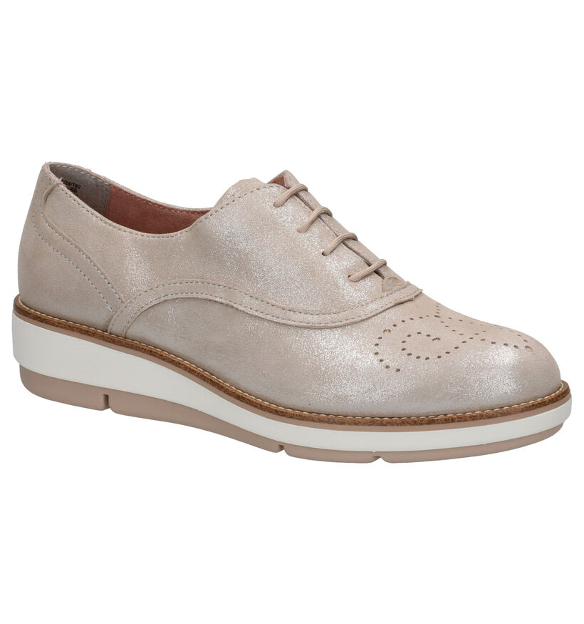 Tamaris TOUCH it Chaussures à Lacets Oxford en Or en nubuck (269800)