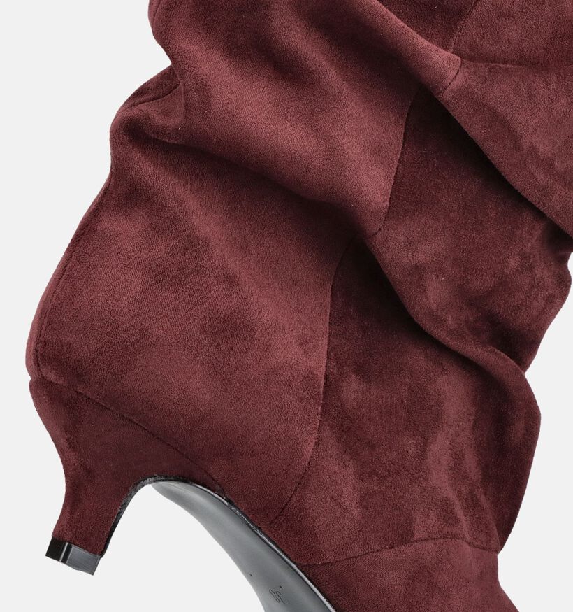 Laurent David Bordeaux Enkellaarzen met Kitten Heels voor dames (380698)