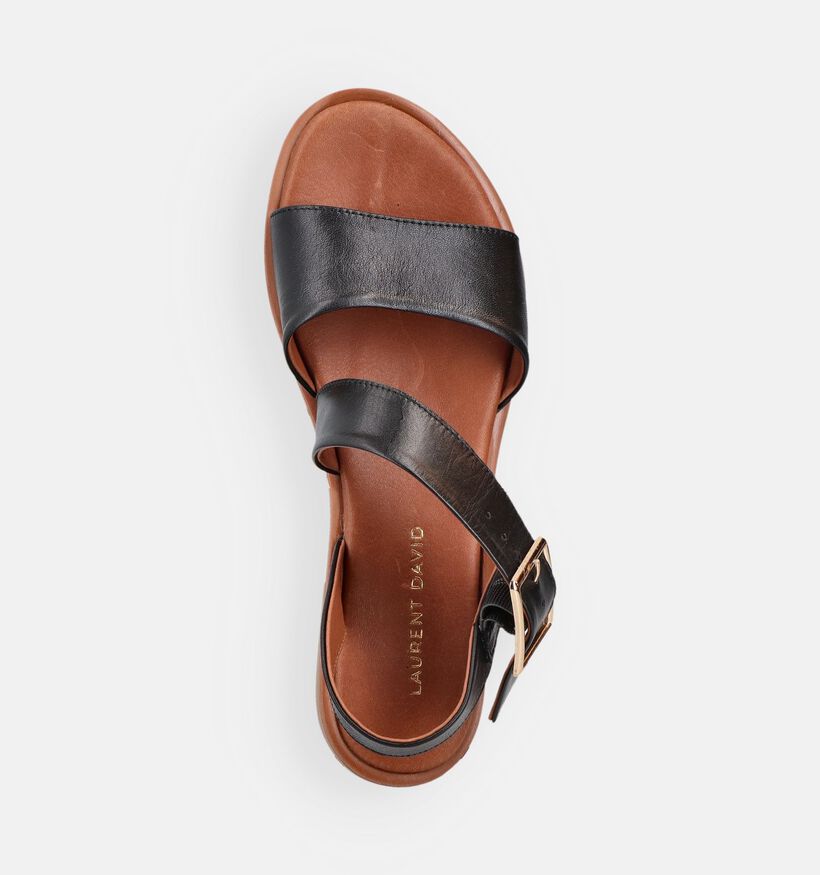Laurent David Sandales plates en Noir pour femmes (373542)