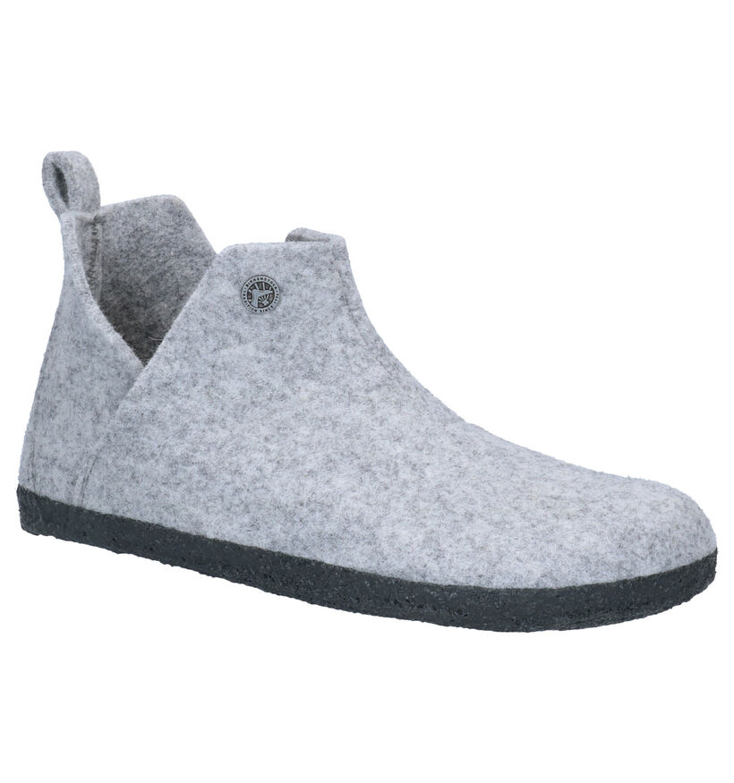 Birkenstock Andermatt Pantoufles hautes en Gris pour femmes (314086)