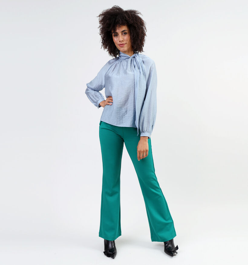 Expresso Bow collar Blauwe Blouse voor dames (351042)