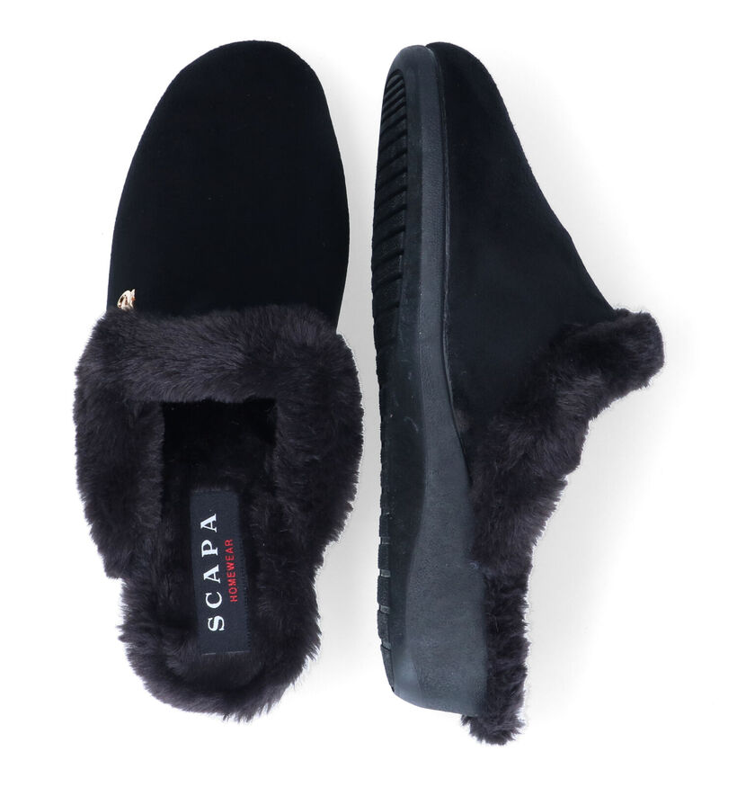 Scapa Pantoufles ouvertes en Noir pour femmes (317038)