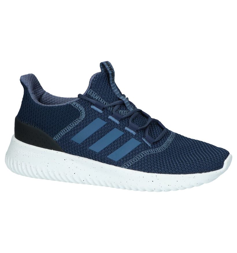 Blauwe Slip-on Sneakers adidas Cloudfoam Ultimate in stof (237217)