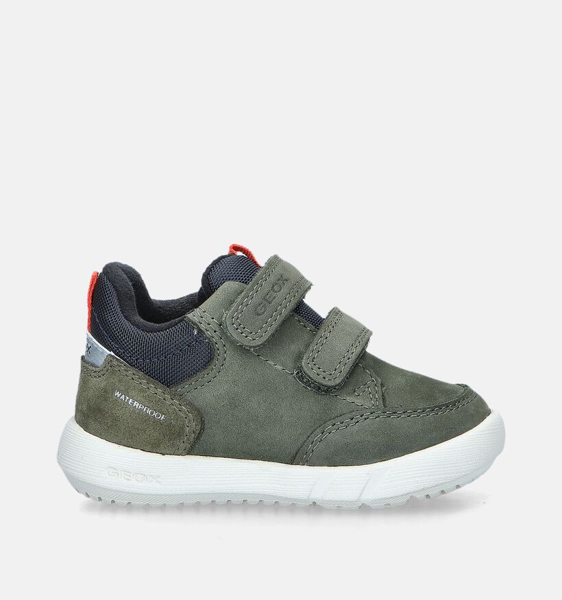 Geox Hyroo WPF Groene Velcroschoenen voor jongens (344545) - geschikt voor steunzolen