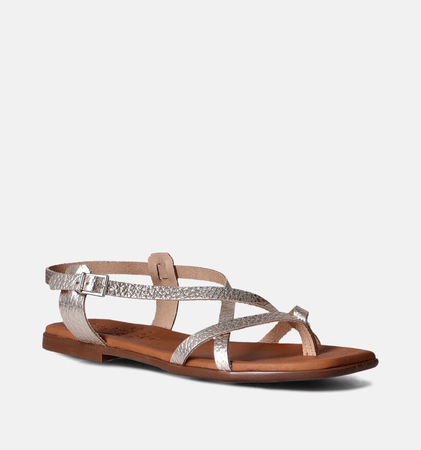 Oh My Sandals Gouden Platte sandalen voor dames (356205)